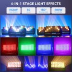 200W Moving Head Dj Light Bar, Led/Wash/Beam/Strobe Lights with 54 Lighting Effect, Support 6CH/16CH/146CH DMX-512 & Sound Activated, Stage Lights for Party,Live Show,Wedding,Disco - Image 4