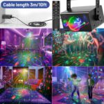 Party Lights Disco Light, Disco Ball Dj Stage Lighting Sound Activated Strobe Light Rave Lights for Parties Dance Concert Wedding Bar Club Karaoke Living Room Birthday Christmas Halloween Decorations - Image 3