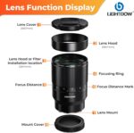 Lightdow EF 240mm F5.6 Reflex Lens - Telephoto Manual DSLR Cameras Lens for Canon EOS Rebel T Series (T8i/T7i/T7/T6/T3i/T2i/4000D/850D/SL3/SL2) & High-End DSLRs (6D Mark II/5D Mark IV/90D/80D/77D) - Image 4