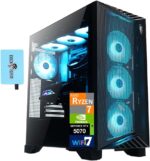 msi Aegis AI Gaming Desktop PC (AMD Ryzen 7 9700X, GeForce RTX 5070 12GB GDDR7, 32GB DDR5, 4TB PCIe SSD, RGB Fans, 360mm AIO, 750W PSU, WiFi 7, Bluetooth 5.4, Win 11 Pro) w/DKZ USB Port Expander - Image 2