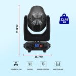 Moving Head Light, DMX 512 Wash Lights with Strobe & Sound Activation for KTV, Parties, Weddings, Nightclubs, Discos, Bars, Live Shows (230W Halo) - Image 7