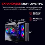 Skytech Gaming Crystal Gaming PC, Intel i5 14400F 2.5GHz, AMD RX 9060XT 8GB, 1TB Gen4 NVMe SSD, 16GB DDR5 RAM 6000, 650W Gold PSU, Wi-Fi, Win 11, Desktop - Image 9