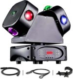 Moving Head Light, 120w RGBW 4in1 LED DJ Stage Lights, DMX 512 Control Infinite Rotation DJ Lights with Sound Activated for Wedding DJ Party and Live House - Image 2