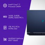 Alienware 16 Aurora Laptop AC16250-16-inch 16:10 WQXGA Display, Intel Core 7-240H Series 2, 16GB DDR5 RAM, 1TB SSD, NVIDIA GeForce RTX 5060 8GB GDDR7, Windows 11 Home, Onsite Service - Blue - Image 13
