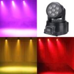 DMX-512 Stage Lighting Mini Moving Head Light 7 LED 4 in 1 RGBW LED PAR Light Lighting Strobe Professional 9/14 Channels Sound Active for KTV Club Bar Party Disco (2PCS+Remote Control) - Image 3