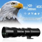 420-800mm f/8.3 Telephoto Lens Zoom SLR Camera Lens for Canon T7i T6 T6i T6s T7 T8i T3i, T4i, T5, T5i, SL2, SL1 4000D 2000D 80D 90D 5D III 6D 7D II 60D 70D 250D 750D 760D 1300D - Image 3