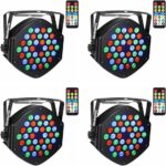Stage Lighting, 36x1W LED Par Light RGB 7 Channel with Remote for DJ KTV Disco Party (4pcs) - Image 2