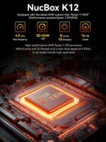 GMKtec Gaming Mini PC AMD Ryzen 7 H 255 (Upgraded 8745HS) 32GB DDR5 1TB SSD, Desktop Computer 3XM.2 2280 Expansion, Oculink, Dual NIC 2.5G, HDMI 2.1, USB4 K12 - Image 4