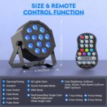 Battery Powered Stage Lights, Rechargeable Par Can Lights with DMX & Sound Activated, RGBW 4 in 1 LED Uplights for Events Wedding Party Club Concert Indoor 4Packs - Image 7