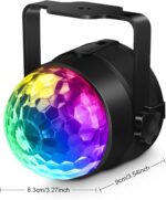 Luditek 2-Pack Sound Activated Party Lights with Remote Control, Disco Ball Light, DJ Strobe Lamp for Home Room Dance Party Supplies White Elephant Gifts Birthday Christmas Halloween Party Decorations - Image 10