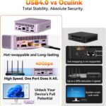 GEEKOM A6 Aurora Edition Mini PC with AMD Ryzen 7 6800H, 32GB DDR5 RAM 1TB PCIe 4.0 NVMe SSD, Radeon 680M, Compact Aluminium Design Windows 11 Pro Desktop Computer with USB4/8K UHD/Wi-Fi 6E/SD Slot - Image 7