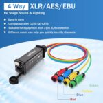 Audio Snake 4 Channel 3Pin XLR Female to RJ45 Cat5/Cat6 Ethernet Breakout for Live Stage Audio, Lighting,Sound,Audio Recording Studio-1.64Feet - Image 5