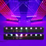 8 Eye LED Beam Wall Washer Lights,100W RGBW Strobe Moving Head DJ Light Bar 180 ° Tilt DMX and Sound Control Stage Lighting Bar for Party Light dj Disco Lights Wedding Club KTV Live House - Image 6