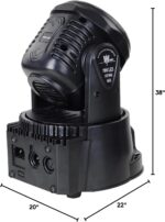 DMX-512 Stage Lighting Mini Moving Head Light 7 LED 4 in 1 RGBW LED PAR Light Lighting Strobe Professional 9/14 Channels Sound Active for KTV Club Bar Party Disco (2PCS+Remote Control) - Image 8