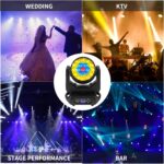 Moving Head Light19X15W 4-in-1 Stage Lights, DMX 512 RGBW Beam/Wash/Zoom Effect Spot Lights 4-60° Beam Anglewith Sound Activated for KTV, Parties, Weddings, Nightclubs, Discos, Bars, Live Shows - Image 8