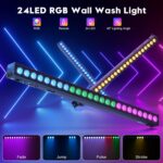 24LEDs Wall Washer Light,72W RGB Stage Lights Bar DJ Party Lights Bar Effect Lighting with DMX&Sound Mode Control for Church Wedding Birthday Disco Dance Events Indoor(1) - Image 3
