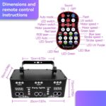 DJ Party Lights,21 Eyes RGB DJ Disco Lights,Full Color Strobe LED Lighting for Parties Live Light Show Xmas Club Bar Disco Dancing - Image 7
