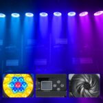Moving Head Light19X15W 4-in-1 Stage Lights, DMX 512 RGBW Beam/Wash/Zoom Effect Spot Lights 4-60° Beam Anglewith Sound Activated for KTV, Parties, Weddings, Nightclubs, Discos, Bars, Live Shows - Image 5
