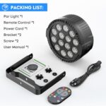 RGBW 4-in-1 LED Par Lights, 80W Stage Lights with 0-100% Dimmer Professional DMX Control Sound Activated Auto, SEBRUANC Stage Uplighting for Events DJ Disco Wedding Party 1Pack - Image 6