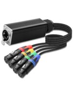 CERRXIAN 4 Channel Multi Snake 3Pin XLR Female to Ethercon-Compatible RJ45 Cat5/Cat6 Ethernet Breakout for ​Live Stage Audio, Sound, Lighting, Audio Recording Studio - 2.6FT - Image 2