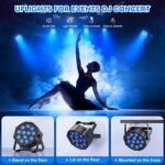 Battery Powered Stage Lights, Rechargeable Par Can Lights with DMX & Sound Activated, RGBW 4 in 1 LED Uplights for Events Wedding Party Club Concert Indoor 4Packs - Image 5