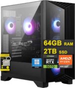 MSI Aegis Z2 Gaming Desktop AMD Octa-core Ryzen 7 8700F 64GB RAM 2TB SSD GeForce RTX 5070 DLSS 4 (Up to 988 AI Tops) 750W 80+ Gold PSU ARGB Fan CPU Air Cooling Win11Pro ICP Hub - Image 2
