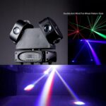 Moving Head Light, 120w RGBW 4in1 LED DJ Stage Lights, DMX 512 Control Infinite Rotation DJ Lights with Sound Activated for Wedding DJ Party and Live House - Image 4