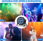 Battery Powered Stage Lights, Rechargeable Par Can Lights with DMX & Sound Activated, RGBW 4 in 1 LED Uplights for Events Wedding Party Club Concert Indoor 4Packs - Image 8