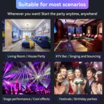 DJ Party Lights,21 Eyes RGB DJ Disco Lights,Full Color Strobe LED Lighting for Parties Live Light Show Xmas Club Bar Disco Dancing - Image 5