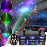 DJ Party Lights,21 Eyes RGB DJ Disco Lights,Full Color Strobe LED Lighting for Parties Live Light Show Xmas Club Bar Disco Dancing - Image 2