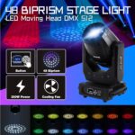 Ridgeyard 250W Beam Zoom Moving Head DJ Light,15 Colors 8 + 48 Prisms, DMX512 16CH Satge Lighting for DJ Disco Parties Wedding Live Show Club - 4 Pack - Image 3