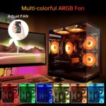 Gaming PC Desktop Computer,Core i5 14400F Gaming Computer RTX 5060 GDDR7,32GB RAM 1TB SSD,ARGB Fan,Prebuilt Gaming PC Tower for Office - Image 5