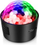 Mini Disco Ball Light,Rechargeable Party Lights,Sound Activated Strobe DJ Light,Portable Battery Operated,Night Lights Projector for Kids,Halloween,Disco Decoration for Car/Parties - Image 2