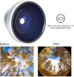 37mm 0.25X Super Fisheye Lens Additional Lens,Aluminum Alloy 2 Part Removable Macro Close-up Shooting Fisheye Effect Wide View Optical Glass Camera Photography Lens, is for 37mm Camera Lens Default - Image 3