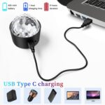 Mini Disco Ball Light,Rechargeable Party Lights,Sound Activated Strobe DJ Light,Portable Battery Operated,Night Lights Projector for Kids,Halloween,Disco Decoration for Car/Parties - Image 6