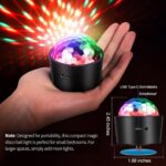 Mini Disco Ball Light,Rechargeable Party Lights,Sound Activated Strobe DJ Light,Portable Battery Operated,Night Lights Projector for Kids,Halloween,Disco Decoration for Car/Parties - Image 3