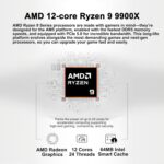 msi Aegis ZS2 Gaming Desktop AMD 12-core Zen 5 Ryzen 9 9900X (Beats i9-14900HX) 64GB DDR5 2TB SSD GeForce RTX 5070 DLSS 4 360mm Liquid Cooler 750W 80+ Gold PSU Support HDD Win11 ICP Hub - Image 4