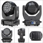 LED Stage Lights,19x15W RGBW 4-in-1 DMX512 Sound Activated Master Slave Control Zoom Wash LED Moving Head DJ Lights for Parties Disco Club Wedding Show - Image 7