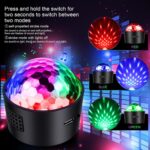 Mini Disco Ball Light,Rechargeable Party Lights,Sound Activated Strobe DJ Light,Portable Battery Operated,Night Lights Projector for Kids,Halloween,Disco Decoration for Car/Parties - Image 4